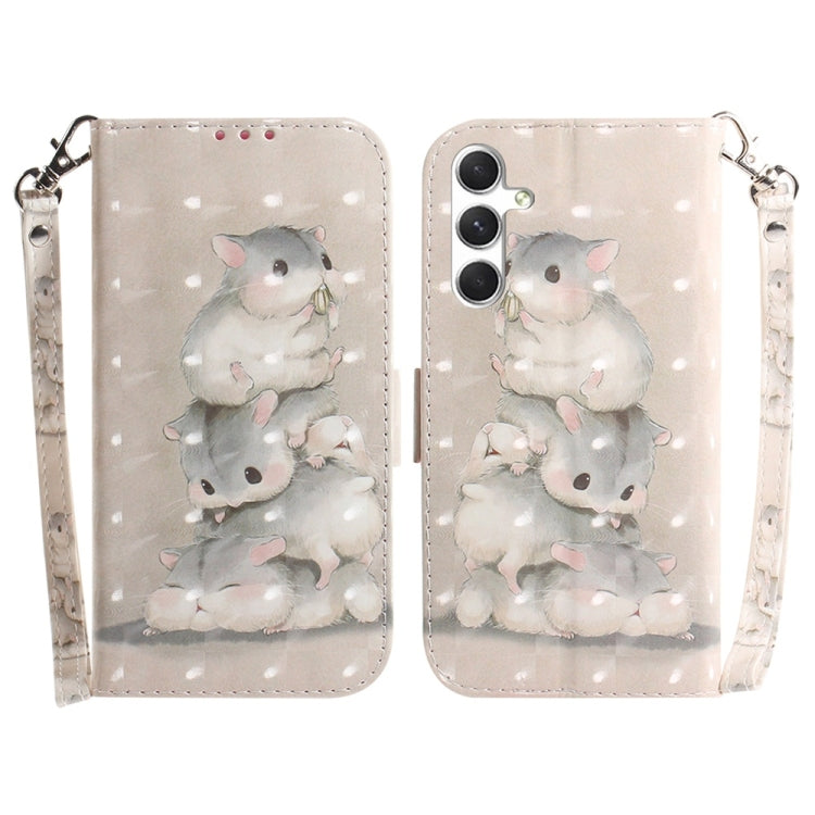 3D Colored Horizontal Flip Leather Phone Case