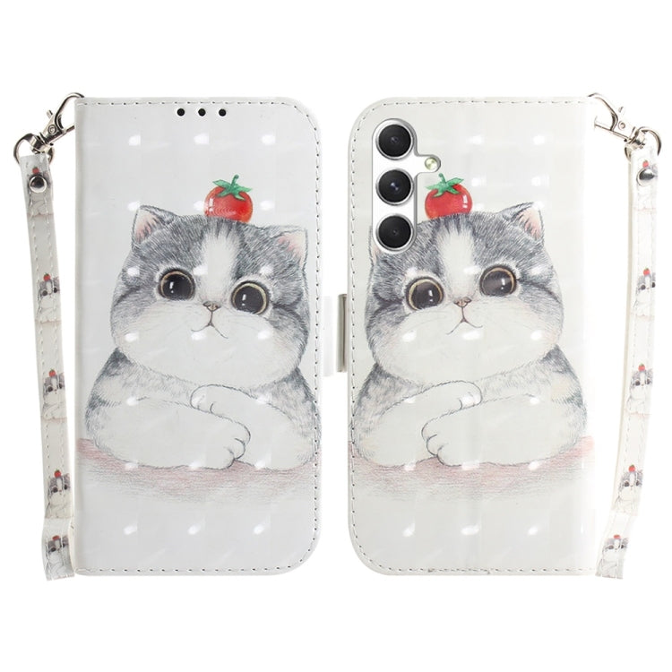 3D Colored Horizontal Flip Leather Phone Case