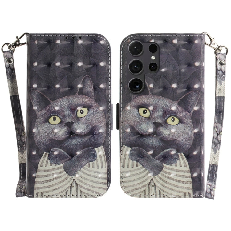 3D Colored Horizontal Flip Leather Phone Case