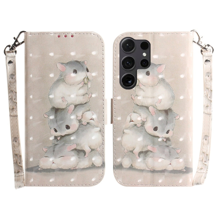 3D Colored Horizontal Flip Leather Phone Case