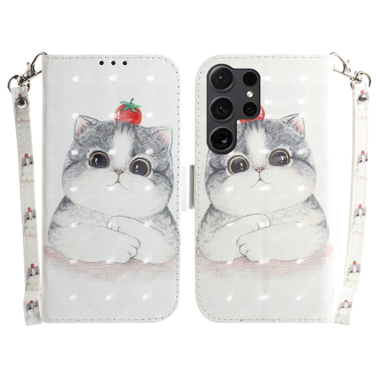 3D Colored Horizontal Flip Leather Phone Case
