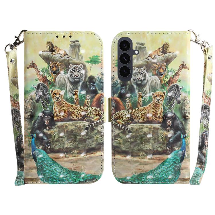 3D Colored Horizontal Flip Leather Phone Case