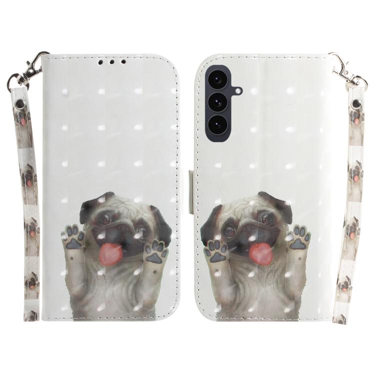 3D Colored Horizontal Flip Leather Phone Case