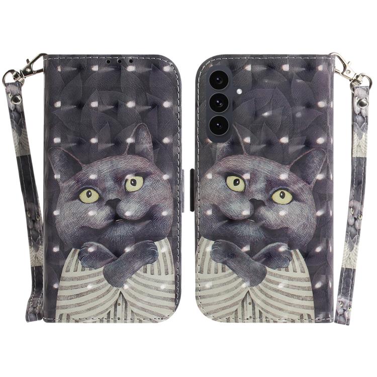 3D Colored Horizontal Flip Leather Phone Case