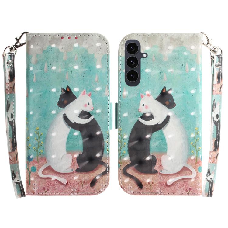3D Colored Horizontal Flip Leather Phone Case