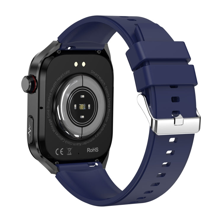 TK16 2.04 inch LCD Screen Silicone Strap Smart Watch Supports Health Monitoring