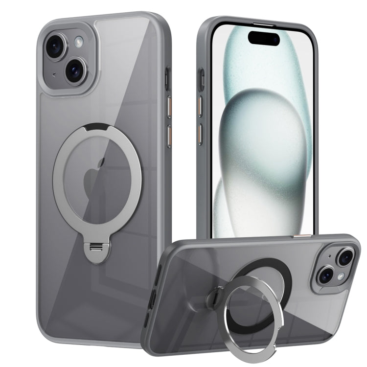 Transparent MagSafe Magnetic Rotating Ring Holder Phone Case, For iPhone 16 Pro Max, For iPhone 16 Pro, For iPhone 16 Plus, For iPhone 16, For iPhone 15 Pro Max, For iPhone 15 Pro, For iPhone 15 Plus, For iPhone 15