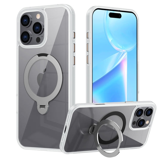 Transparent MagSafe Magnetic Rotating Ring Holder Phone Case, For iPhone 16 Pro Max, For iPhone 16 Pro, For iPhone 16 Plus, For iPhone 16, For iPhone 15 Pro Max, For iPhone 15 Pro