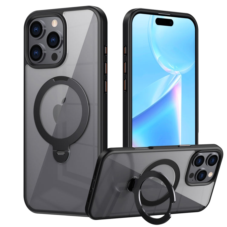 Transparent MagSafe Magnetic Rotating Ring Holder Phone Case, For iPhone 16 Pro Max, For iPhone 16 Pro, For iPhone 16 Plus, For iPhone 16, For iPhone 15 Pro Max, For iPhone 15 Pro, For iPhone 15 Plus, For iPhone 15