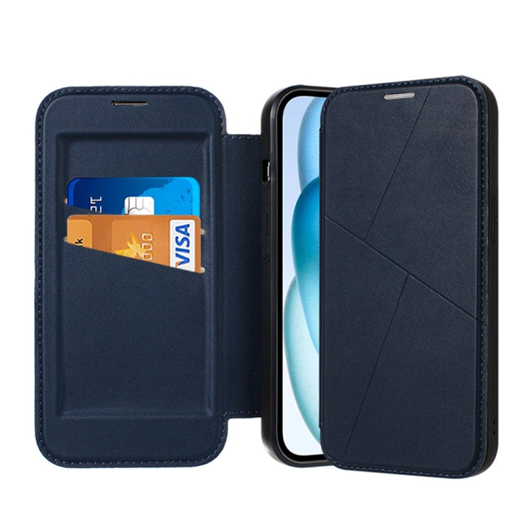 Magnetic Armor Series RFID Card Slots Leather Phone Case, For iPhone 13 Pro