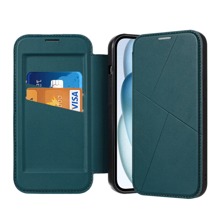 Magnetic Armor Series RFID Card Slots Leather Phone Case, For iPhone 13 Pro