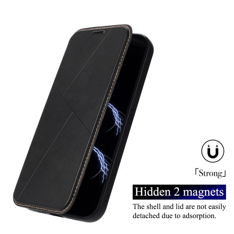 Magnetic Armor Series RFID Card Slots Leather Phone Case, For iPhone 13 Pro