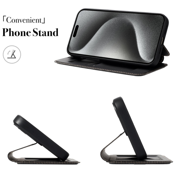 Magnetic Armor Series RFID Card Slots Leather Phone Case