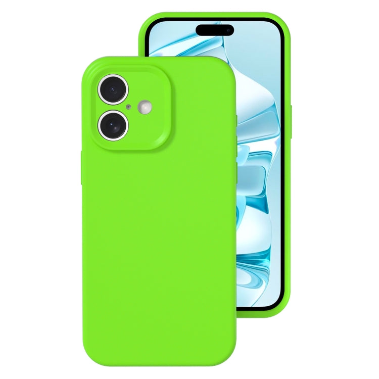 Precise Hole Liquid Silicone Jelly Color Full Coverage Phone Case, For iPhone 16 Plus