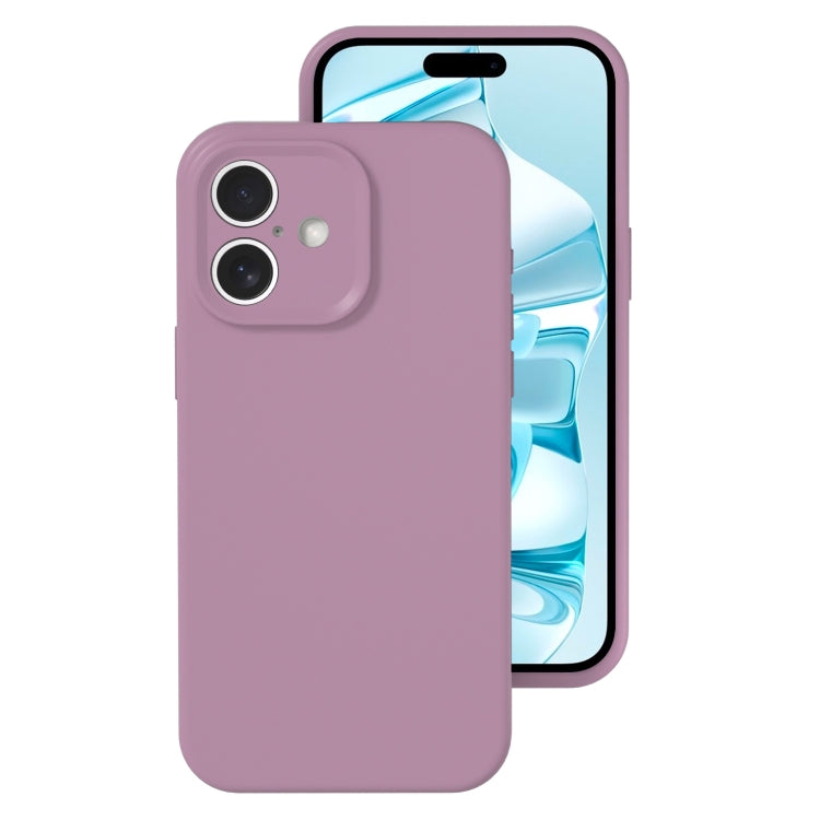 Precise Hole Liquid Silicone Jelly Color Full Coverage Phone Case, For iPhone 16 Plus