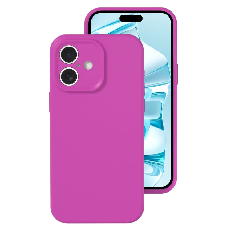 Precise Hole Liquid Silicone Jelly Color Full Coverage Phone Case, For iPhone 16 Plus