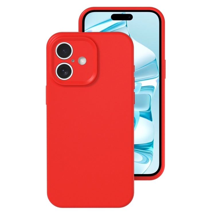 Precise Hole Liquid Silicone Jelly Color Full Coverage Phone Case, For iPhone 16 Plus