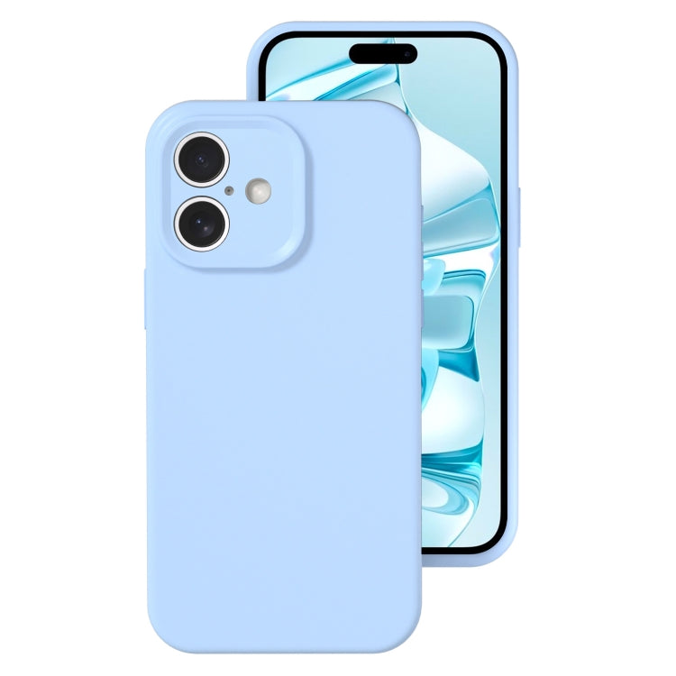 Precise Hole Liquid Silicone Jelly Color Full Coverage Phone Case, For iPhone 16 Plus