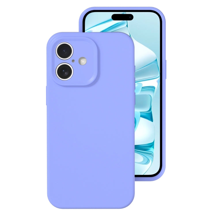 Precise Hole Liquid Silicone Jelly Color Full Coverage Phone Case, For iPhone 16 Plus