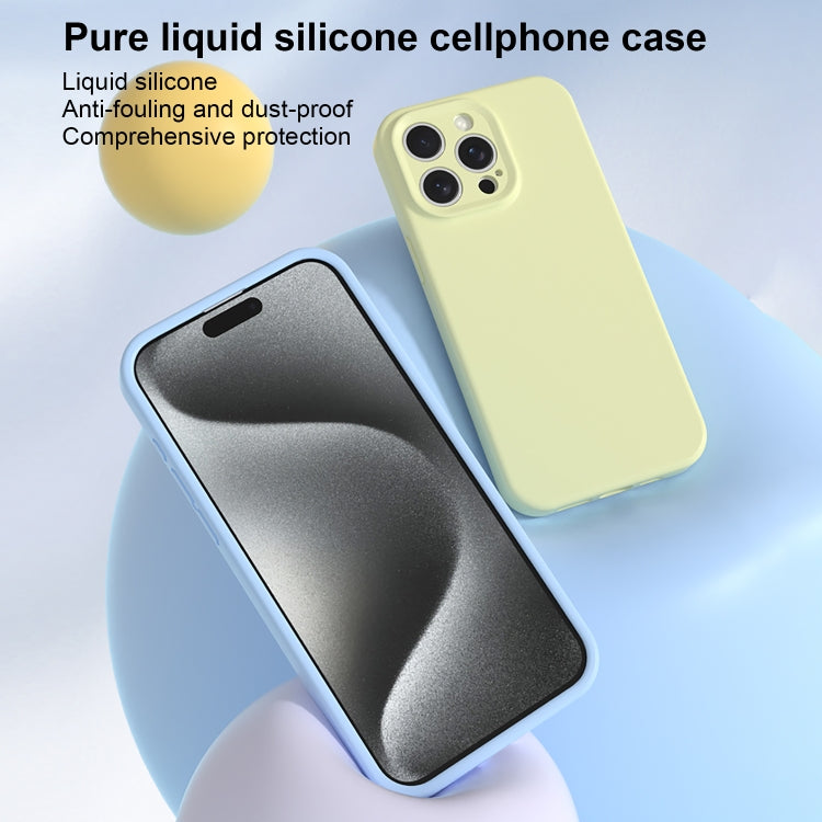 Precise Hole Liquid Silicone Jelly Color Full Coverage Phone Case, For iPhone 15 Pro