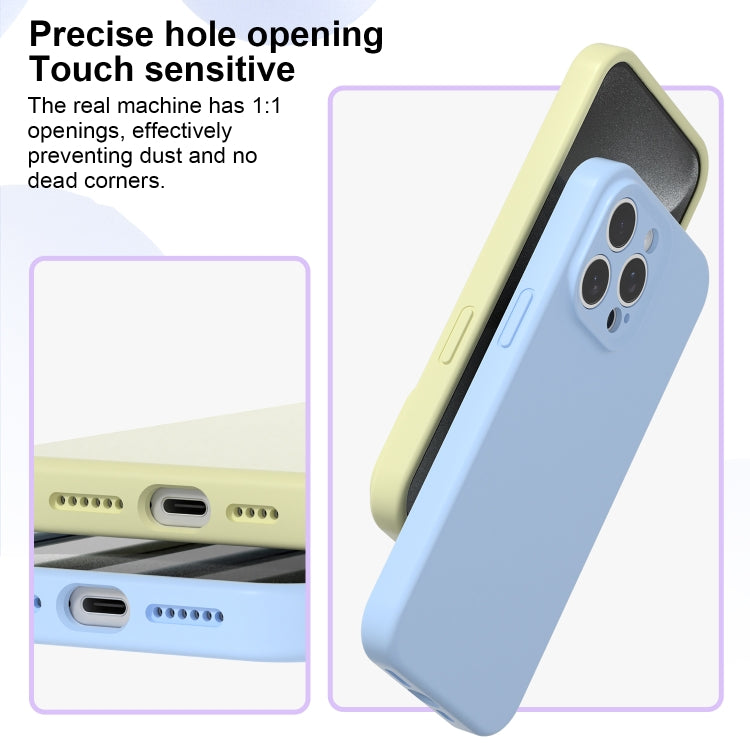 Precise Hole Liquid Silicone Jelly Color Full Coverage Phone Case, For iPhone 15 Plus