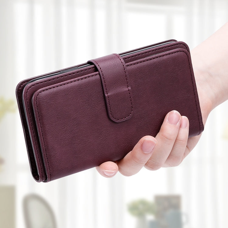 Multi-Function Wallet 10 Card Slots Leather Phone Case, For iPhone 16