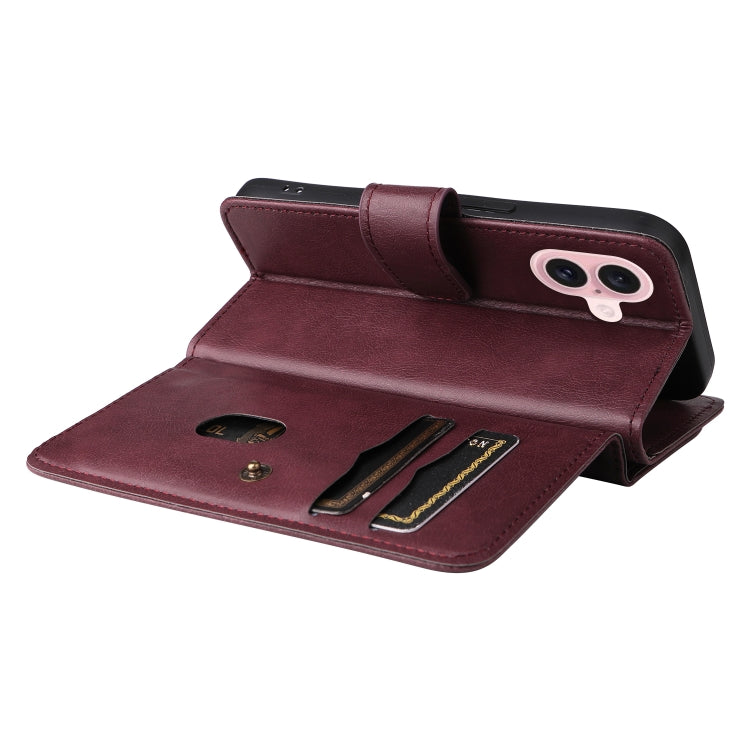 Multi-Function Wallet 10 Card Slots Leather Phone Case, For iPhone 16