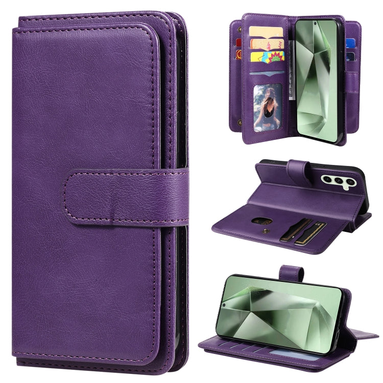 Multi-Function Wallet 10 Card Slots Leather Phone Case, For Samsung Galaxy S25 / S24 5G, For Samsung Galaxy S25+ / S24+ 5G, For Samsung Galaxy S25 Ultra 5G, For Samsung Galaxy S24 FE 5G