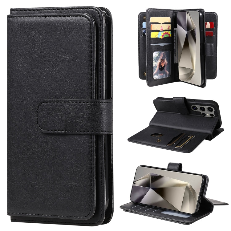 Multi-Function Wallet 10 Card Slots Leather Phone Case, For Samsung Galaxy S25 / S24 5G, For Samsung Galaxy S25+ / S24+ 5G, For Samsung Galaxy S25 Ultra 5G, For Samsung Galaxy S24 FE 5G