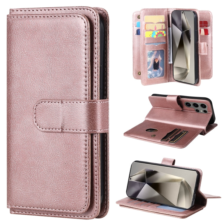 Multi-Function Wallet 10 Card Slots Leather Phone Case, For Samsung Galaxy S25 / S24 5G, For Samsung Galaxy S25+ / S24+ 5G, For Samsung Galaxy S25 Ultra 5G, For Samsung Galaxy S24 FE 5G