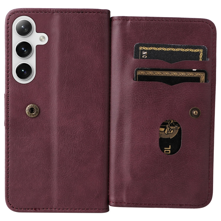 Multi-Function Wallet 10 Card Slots Leather Phone Case, For Samsung Galaxy S25 / S24 5G, For Samsung Galaxy S25+ / S24+ 5G, For Samsung Galaxy S25 Ultra 5G, For Samsung Galaxy S24 FE 5G