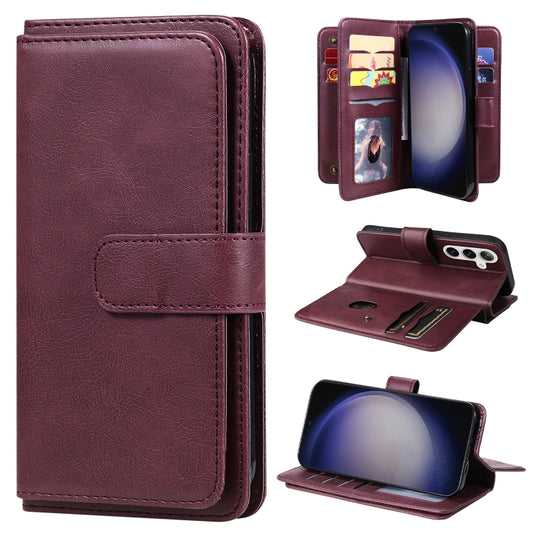 Multi-Function Wallet 10 Card Slots Leather Phone Case, For Samsung Galaxy S25 / S24 5G, For Samsung Galaxy S25+ / S24+ 5G, For Samsung Galaxy S25 Ultra 5G, For Samsung Galaxy S24 FE 5G