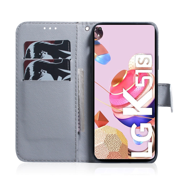 Coloured Drawing Horizontal Flip Leather Case, with Holder & Card Slots & Wallet, For LG K41S, For LG K51S, For LG K61