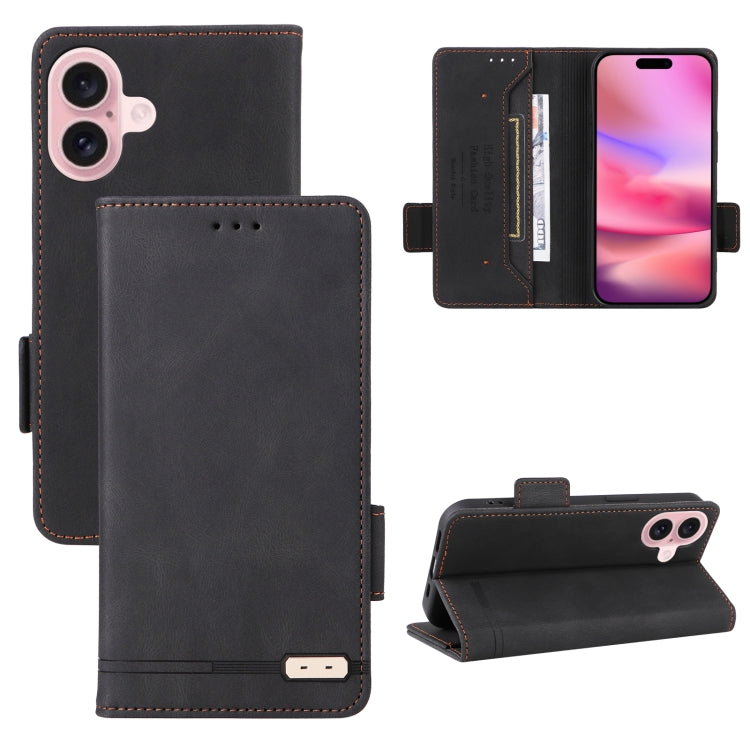 Magnetic Clasp Leather Phone Case, For iPhone 16 Pro Max, For iPhone 16 Pro, For iPhone 16 Plus, For iPhone 16, For iPhone SE 2024