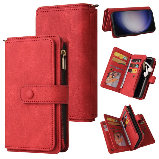 Skin Feel Multi Card Slots Zipper Wallet Leather Phone Case, For Samsung Galaxy S25 / S24 5G, For Samsung Galaxy S25+ / S24+ 5G, For Samsung Galaxy S25 Ultra 5G, For Samsung Galaxy S24 FE 5G