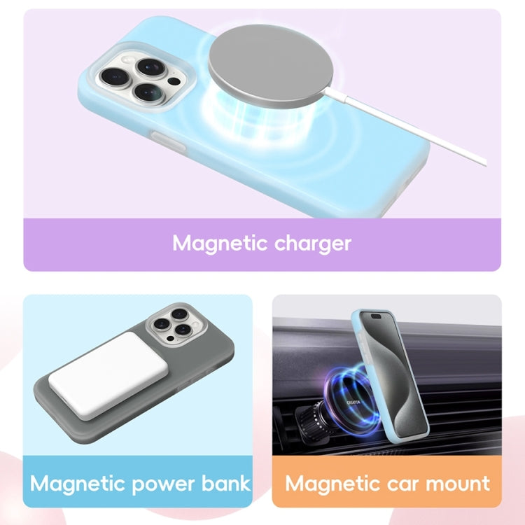 Jelly Liquid Silicone MagSafe Magnetic Phone Case, For iPhone 16, For iPhone 15 Pro Max, For iPhone 15 Pro