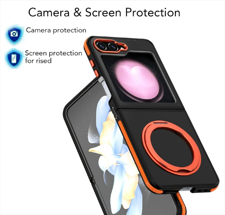 Dual-Color Skin Feel 360 Rotating Holder Phone Case