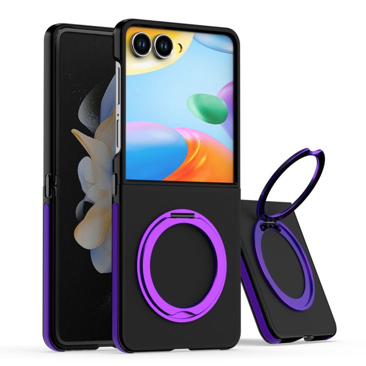 Dual-Color Skin Feel 360 Rotating Holder Phone Case