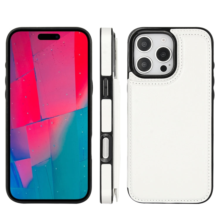 Double Buckle Crazy Horse Texture PU Phone Case, For iPhone 16 Pro Max, For iPhone 16 Pro, For iPhone 16 Plus