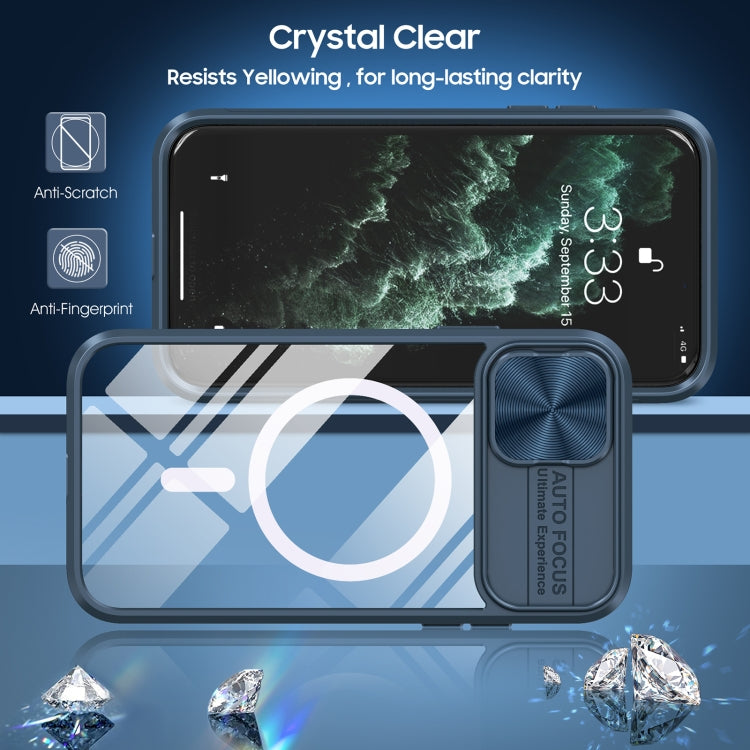 Clear Acrylic + PC + TPU MagSafe Lens Sliding Cover Full Coverage Phone Case, Series 1