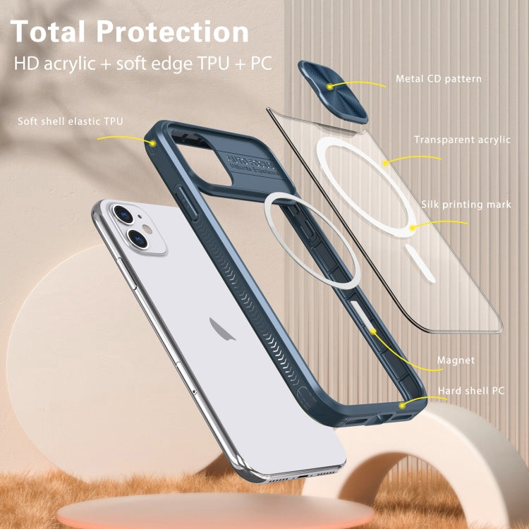 Clear Acrylic + PC + TPU MagSafe Lens Sliding Cover Full Coverage Phone Case, Series 1