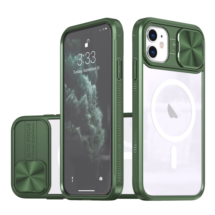 Clear Acrylic + PC + TPU MagSafe Lens Sliding Cover Full Coverage Phone Case, For iPhone 14 / 13, For  iPhone 14 Pro Max, For iPhone 12