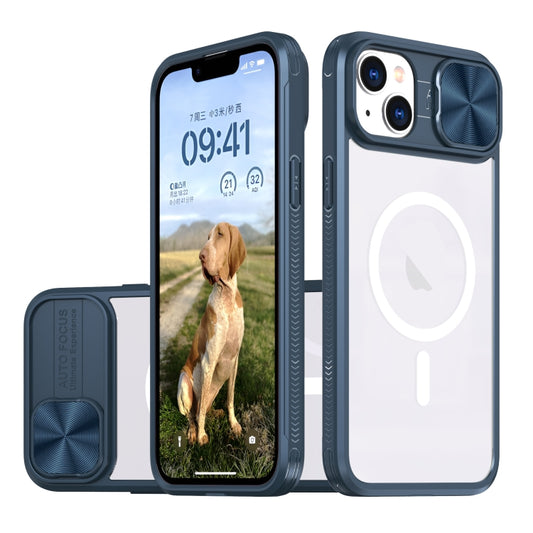 Clear Acrylic + PC + TPU MagSafe Lens Sliding Cover Full Coverage Phone Case, For iPhone 14 / 13, For  iPhone 14 Pro Max, For iPhone 12