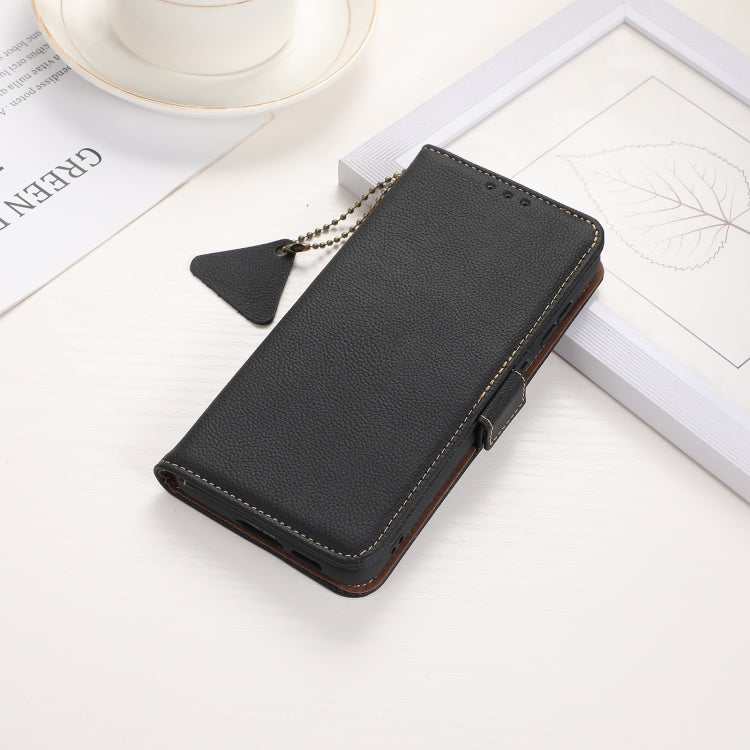 Side-Magnetic TJ Genuine Leather RFID Phone Case, For Samsung Galaxy S25 Ultra 5G, For Samsung Galaxy S24 FE 5G