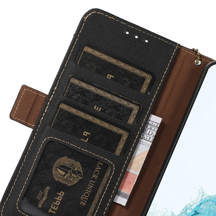 Side-Magnetic TJ Genuine Leather RFID Phone Case, For Samsung Galaxy S25 Ultra 5G, For Samsung Galaxy S24 FE 5G