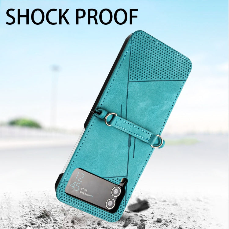 Dream Triangle Leather Phone Case with Lanyard