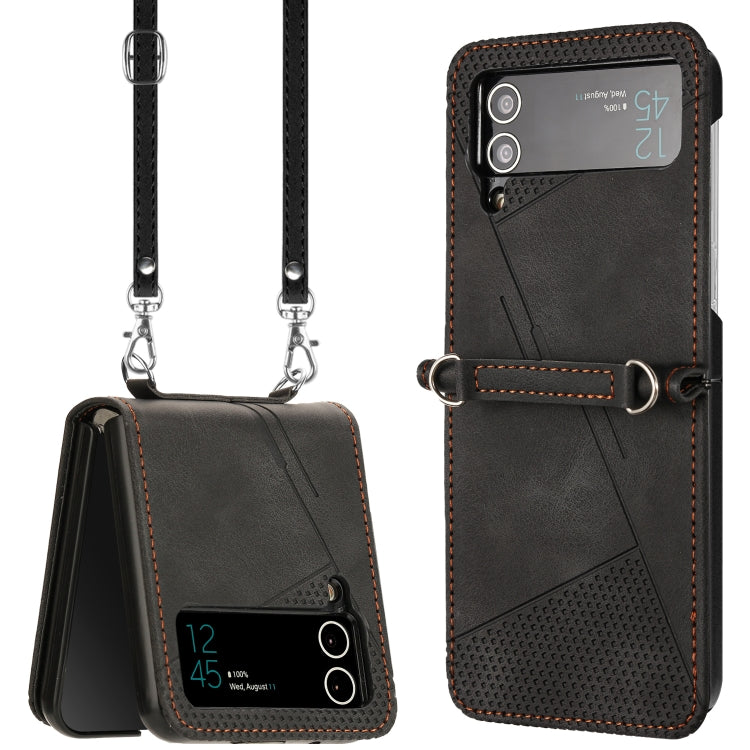 Dream Triangle Leather Phone Case with Lanyard