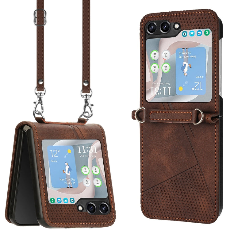 Dream Triangle Leather Phone Case with Lanyard