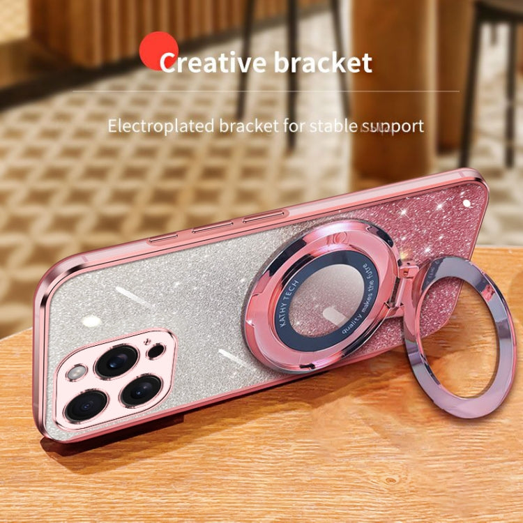 Plated Gradient Glitter Round Holder TPU Phone Case