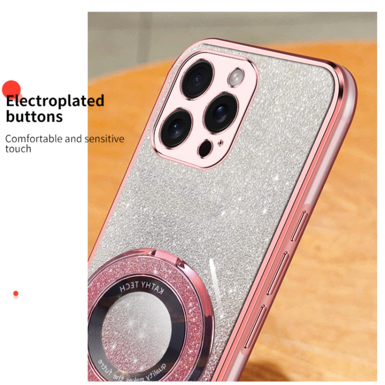 Plated Gradient Glitter Round Holder TPU Phone Case